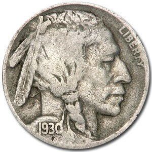 1930-S Buffalo Nickel Good+ 1930-S Buffalo Nickel Good+